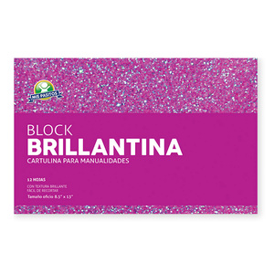 BLOCK CARTULINA BRILLANTINA OFICIO 12H BLOCK CARTULINA BRILLANTINA OFICIO 12H