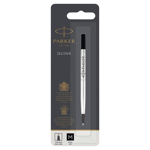 Boligrafo rollerball Parker con tinta liquida de alta cobertura y trazo nitido. Cuerpo de acabado premium para una escritura suave y elegante. Acabado en negro. Detalle ejecutivo y obsequio corporativ