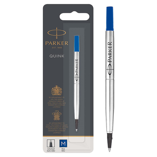 Boligrafo rollerball Parker con tinta liquida de alta cobertura y trazo nitido. Cuerpo de acabado premium para una escritura suave y elegante. Acabado en azul. Detalle ejecutivo y obsequio corporativo
