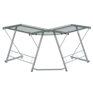 ESCRITORIO EN L DE VIDRIO ESCRITORIO EN L DE VIDRIO