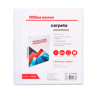 CARPETA, 3 ARILLOS EN D , TAMANO CARTA, 1.0 PULG CARPETA, 3 ARILLOS EN D , TAMANO CARTA, 1.0 PULG