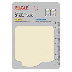 NOTAS ADHESIVAS EAGLE TRANSPARENTES AMARILLO (76X76 MM) NOTAS ADHESIVAS EAGLE TRANSPARENTES AMARILLO (76X76 MM)