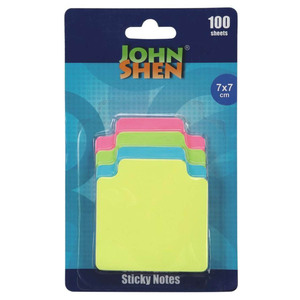 BANDERITAS JOHN SHEN 7X7CM 4 COLORES 25U BANDERITAS JOHN SHEN 7X7CM 4 COLORES 25U