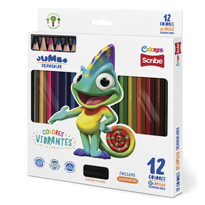 LAPICES DE COLORE JUMBO SCRIBE 12U LAPICES DE COLORE JUMBO SCRIBE 12U