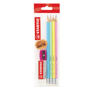 COMBO STABILO LAPIZ PASTEL HB BORRADOR+SACAPUNTA 4U. COMBO STABILO LAPIZ PASTEL HB BORRADOR+SACAPUNTA 4U.