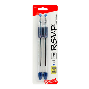 BOLIGRAFO PENTEL RSVP AZUL FINO 2U BOLIGRAFO PENTEL RSVP AZUL FINO 2U