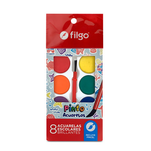ACUARELAS FILGO PINTO SURTIDOS 8U ACUARELAS FILGO PINTO SURTIDOS 8U