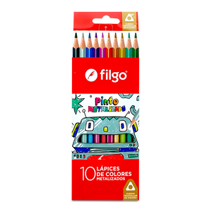 LAPICES DE COLOR FILGO PINTO METALICOS 10U (MADERA) LAPICES DE COLOR FILGO PINTO METALICOS 10U (MADERA)