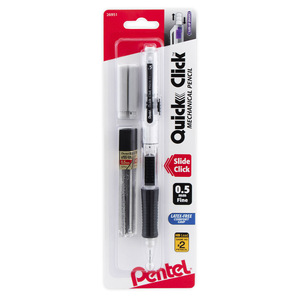 KIT PENTEL MORADO QUICK CLICK PORTAMINA, MINA 0.5MM, BORRADOR 4U KIT PENTEL MORADO QUICK CLICK PORTAMINA, MINA 0.5MM, BORRADOR 4U