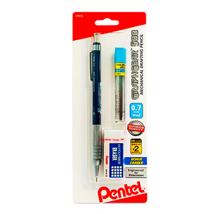 KIT PENTEL GRAPHGEAR 500 PORTAMINAS , MINA 0.7MM, BORRADOR 3U KIT PENTEL GRAPHGEAR 500 PORTAMINAS , MINA 0.7MM, BORRADOR 3U