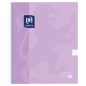 CUADERNO ESPIRAL CUADROS EUROPEAN 1 80H (PROFESIONAL, PASTA DURA, LILA) CUADERNO ESPIRAL CUADROS EUROPEAN 1 80H (PROFESIONAL, PASTA DURA, LILA)