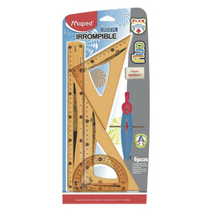 JUEGO GEOMETRIA MAPED FLEX FLUO 6U JUEGO GEOMETRIA MAPED FLEX FLUO 6U