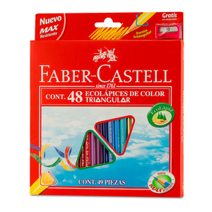 LAPICES DE COLORES FABER CASTELL TRIANGULAR LARGO 48U LAPICES DE COLORES FABER CASTELL TRIANGULAR LARGO 48U