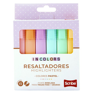 MARCATEXTOS SCRIE INCOLORS PASTEL 6U MARCATEXTOS SCRIE INCOLORS PASTEL 6U