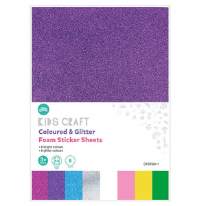 PAPEL KIDS CRAFT FOAM CON ADHESIVO 8H (COLORES Y BRILLANTINA) PAPEL KIDS CRAFT FOAM CON ADHESIVO 8H (COLORES Y BRILLANTINA)