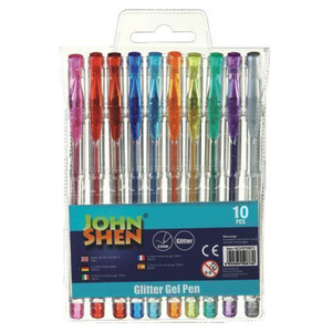 BOLIGRAFOS GEL JOHN SHEN GLITTER 0.8MM 10U BOLIGRAFOS GEL JOHN SHEN GLITTER 0.8MM 10U