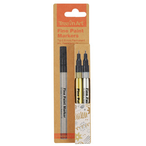 MARCADOR PAINT PUNTA FINA TREE IN ART DORADOO Y PLATEADO 0.8MM 2U MARCADOR PAINT PUNTA FINA TREE IN ART DORADOO Y PLATEADO 0.8MM 2U