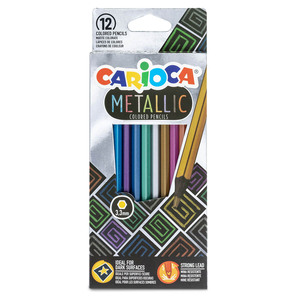 LAPICES DE COLORES CARIOCA METALICOS 12U LAPICES DE COLORES CARIOCA METALICOS 12U