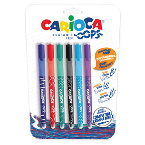 BOLIGRAFO CARIOCA BORRABLE OOPS 6U BOLIGRAFO CARIOCA BORRABLE OOPS 6U