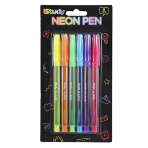 BOLIGRAFO ISTUDY NEON PUNTA 1.00MM 6U (AMARILLO, NARANJA, VERDE, AZUL, MORADO Y ROSADO) BOLIGRAFO ISTUDY NEON PUNTA 1.00MM 6U (AMARILLO, NARANJA, VERDE, AZUL, MORADO Y ROSADO)