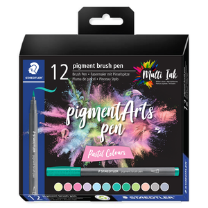 ROTULADORES STAEDTLER PIGMENT ARTS PUNTA PINCEL COLORES PASTEL 12U ROTULADORES STAEDTLER PIGMENT ARTS PUNTA PINCEL COLORES PASTEL 12U