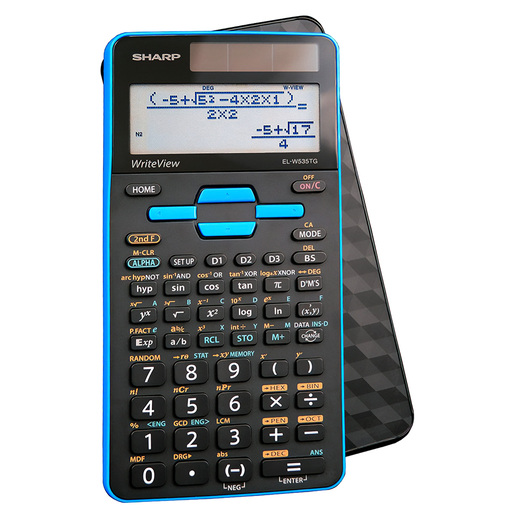 CALCULADORA SHARP CIENTIFICA, COLOR NEGRO EL-W535TGBBL