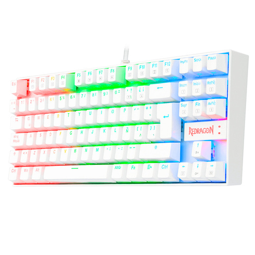 TECLADO REDRAGON KUMARA USB RETROILUMINADO BLANCO K552W-KR-SP