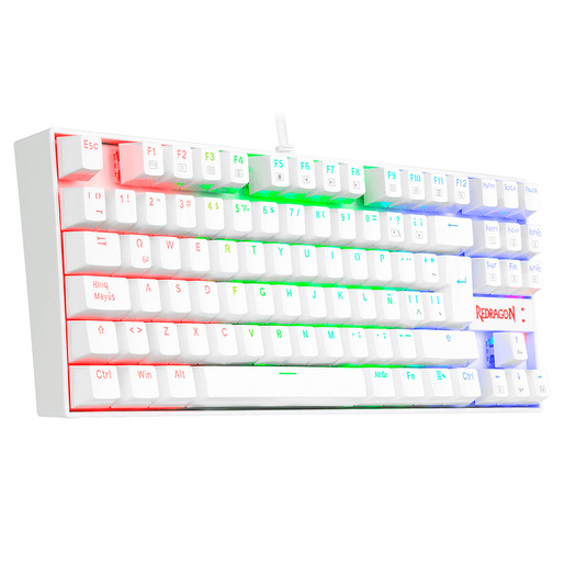 TECLADO REDRAGON KUMARA USB RETROILUMINADO BLANCO K552W-KR-SP