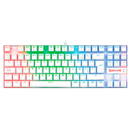 TECLADO REDRAGON KUMARA USB RETROILUMINADO BLANCO K552W-KR-SP