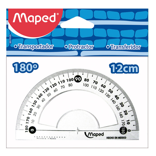 TRANSPORTADOR 180  12.5 CMS PZ