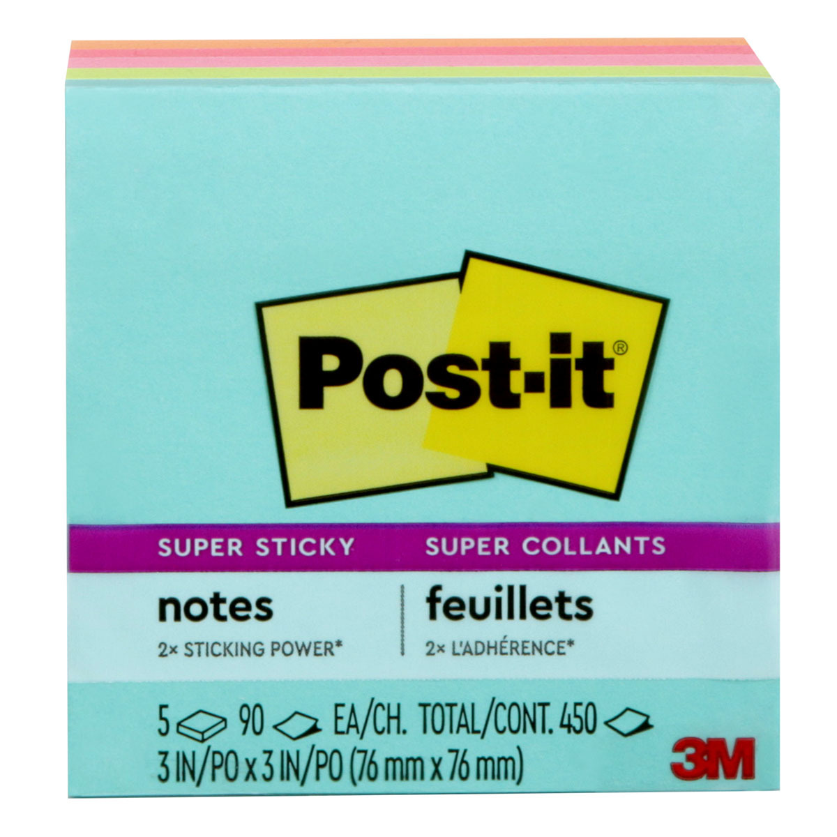 NOTAS ADHESIVAS POST-IT 3X3P 5U (MIAMI)