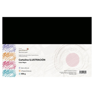 CARTULINA ILUSTRACION NEGRA 950GR