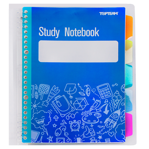 CUADERNO ESPIRAL LINEAS TOP TEAM B5 AZUL 80H