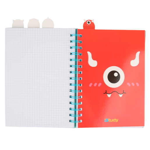 CUADERNO ESPIRAL LINEAS ISTUDY MONSTER 100H