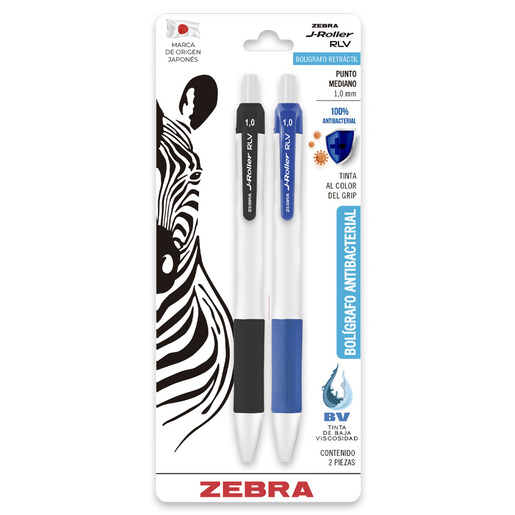 Boligrafo retractil marca Zebra con mecanismo de clic para uso rapido. Escritura suave y duradera, perfecto para escuela, oficina y uso diario.