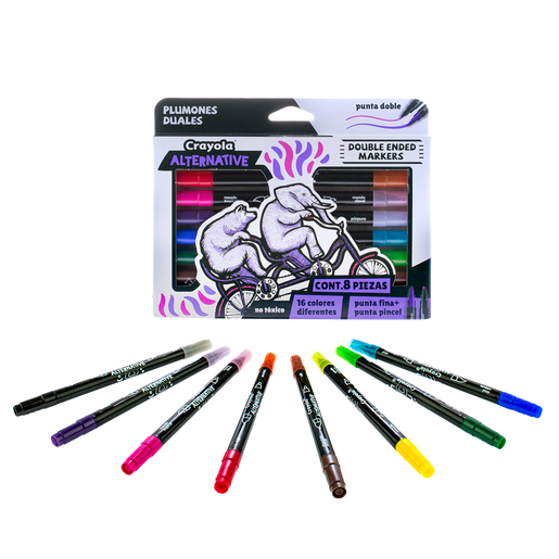 MARCADORES CRAYOLA ALTERNATIVE DUALES 8U