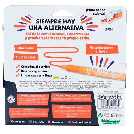 MARCADORES PERMANENTES CRAYOLA 8U
