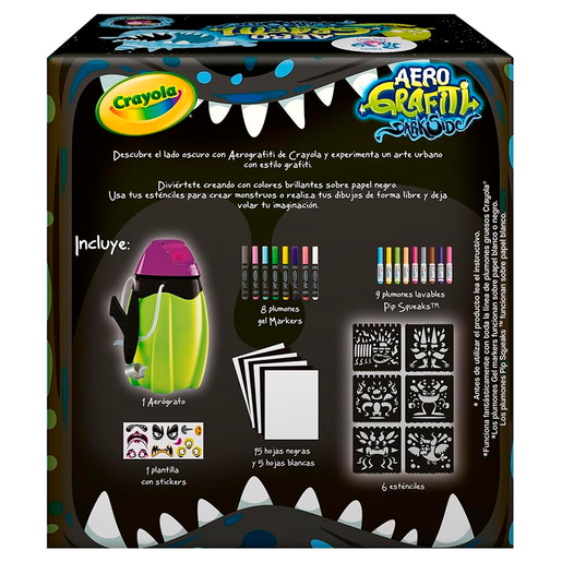 SET DE ACTIVIDADES AEROGRAFITI DARKSIDE CRAYOLA