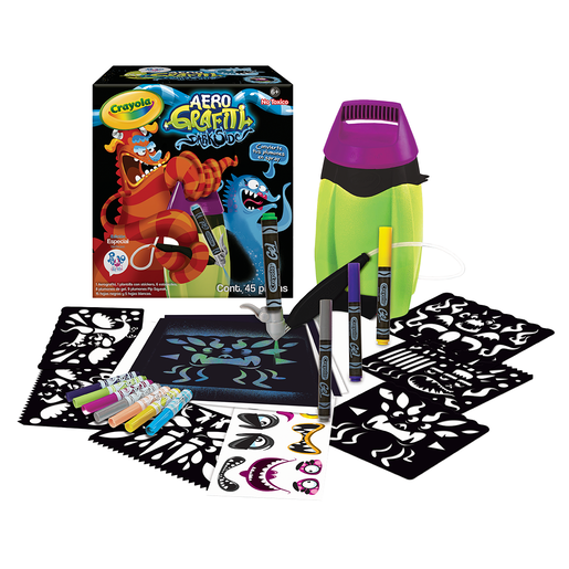 SET DE ACTIVIDADES AEROGRAFITI DARKSIDE CRAYOLA