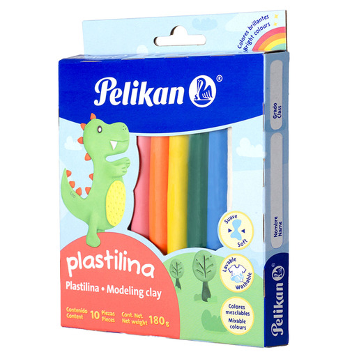 PLASTILINA PELIKAN C/10 BARRAS