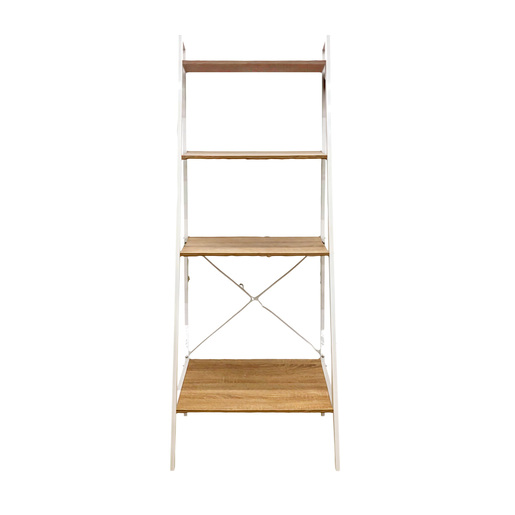 LIBRERO FLORA DE 4 NIVELES ESTRUCTURA BLANCA MODUTEC