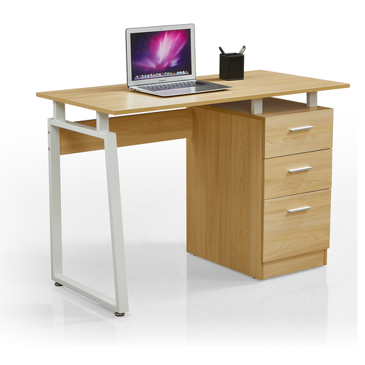 ESCRITORIO PERSONAL BEIGE CON METAL
