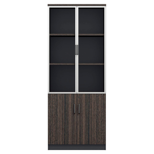 LIBRERO MADERA Y VIDRIO COLECCION PRESIDENCIAL
