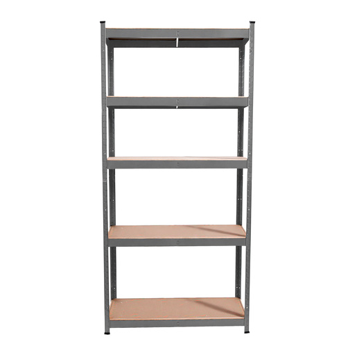 ESTANTERIA 5 NIVELES DE METAL Y MDF 180X90X40CM, CAPACIDAD DE CARGA 175KG/NIVEL