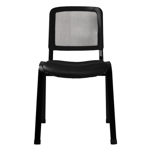SILLA DE ESPERA RESPALDO DE MESH NEGRA SIN BRAZOS MODUTEC