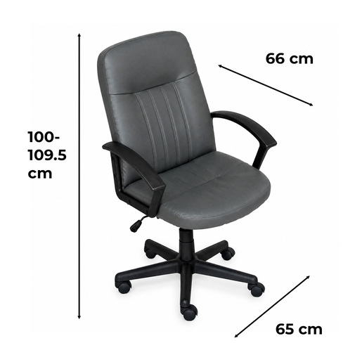 SILLA EJECUTIVA DE PU COLOR GRIS 4TUNE