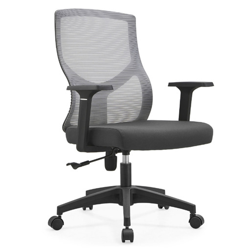 SILLA EJECUTIVA DE MESH COLOR GRIS CON RESPALDO LUMBAR