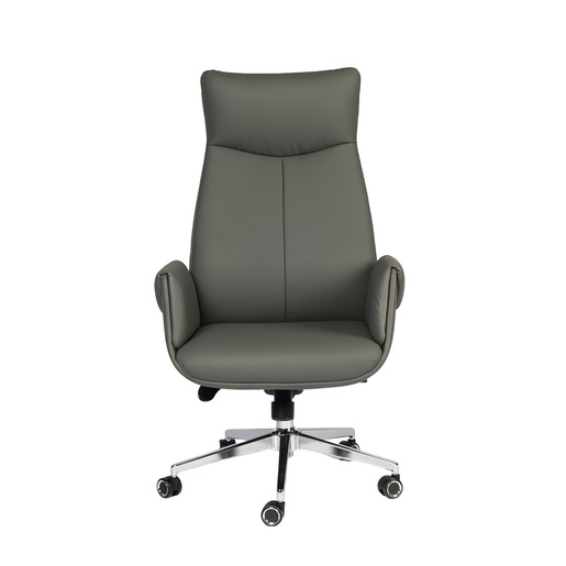 SILLA GERENCIAL ALTA PU GRIS OSCURO BASE METAL 70 X 65 X 119-125CM