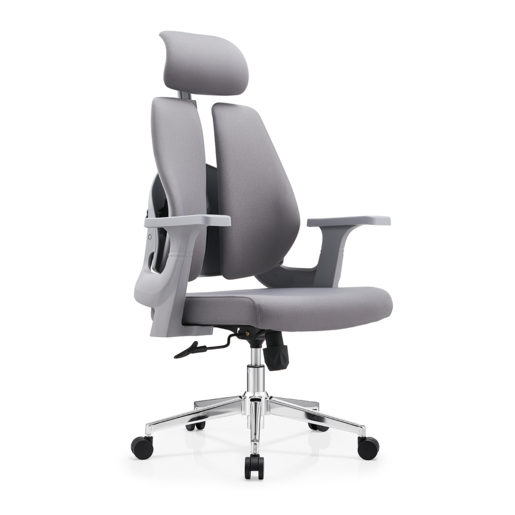 SILLA EJECUTIVA CON ESTRUCTURA Y RESPOSACABEZA AJUSTABLECOLOR GRISMEDIDAS: 65X55X124 CM