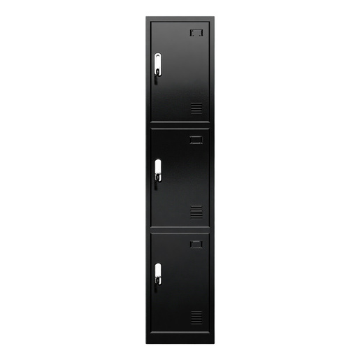 LOCKER MAX MOBELT (NEGRO, PERSONAL, 3 CASILLEROS)